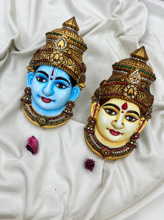 Combo: Lakshmi + Vishnu Idols