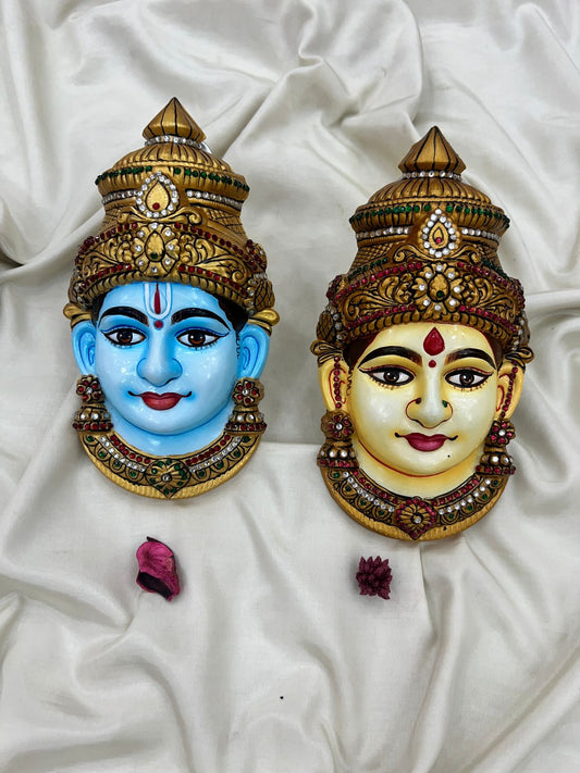 Combo: Lakshmi + Vishnu Idols