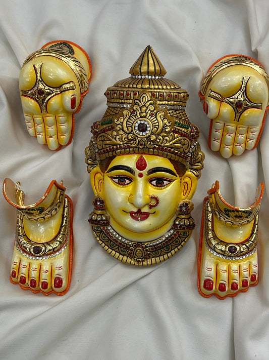 Combo : Lakshmi Idol + Hasta Padha — Yellow Shade